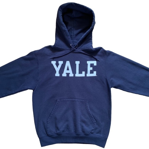 Vintage Yale University Champion Reverse Weave Navy Hoodie Sweatshirt Size Sm. - Picture 12 of 14